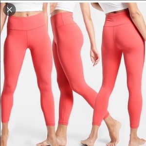 ATHLETA Salutation Coral Capri Leggings